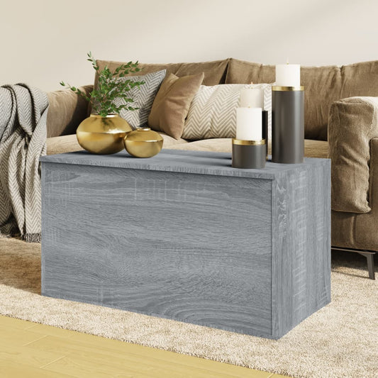 Berkfield Storage Chest Grey Sonoma 84x42x46 cm Engineered Wood