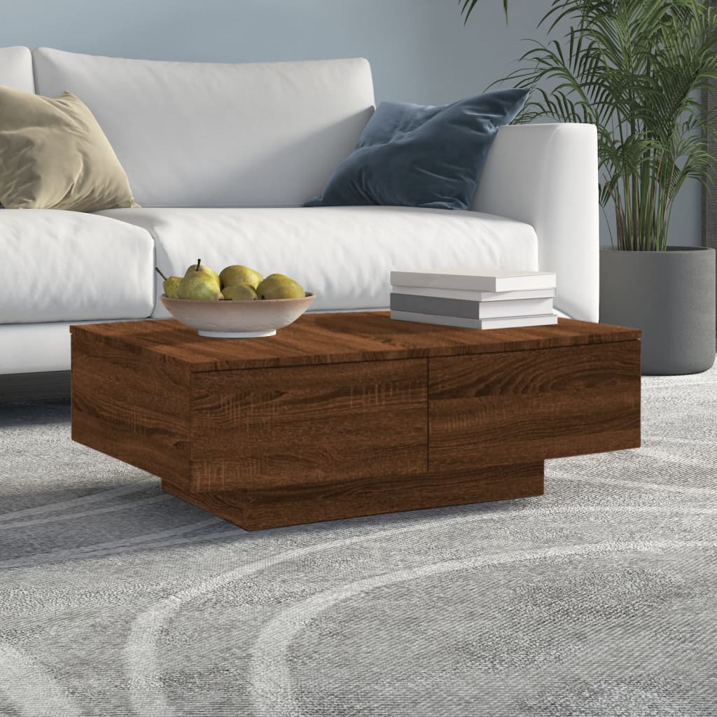 Berkfield Coffee Table Brown Oak 90x60x31 cm Engineered Wood