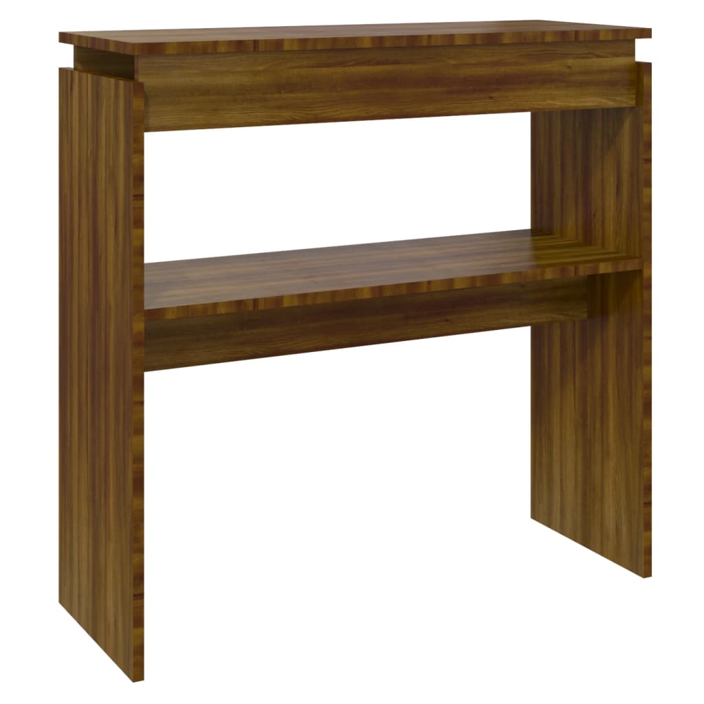 Berkfield Console Table Brown Oak 80x30x80 cm Engineered Wood