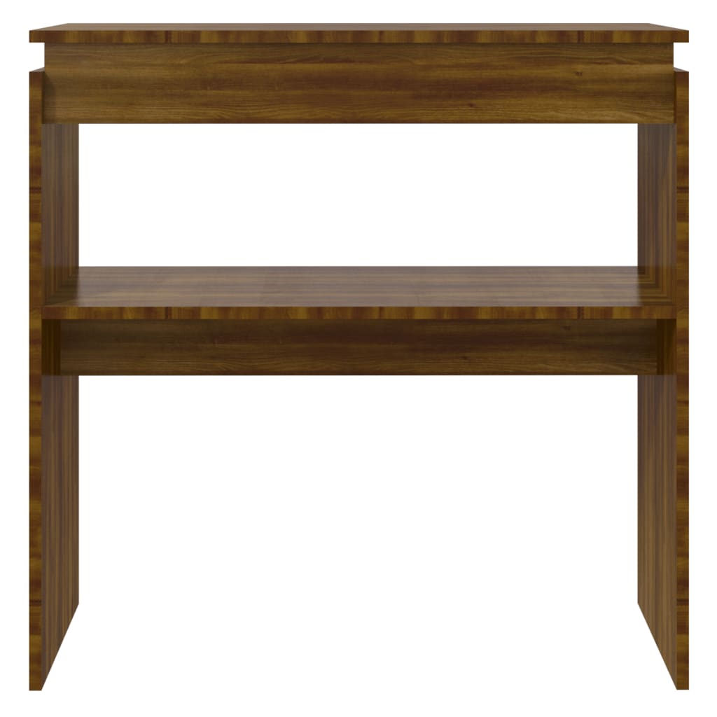 Berkfield Console Table Brown Oak 80x30x80 cm Engineered Wood