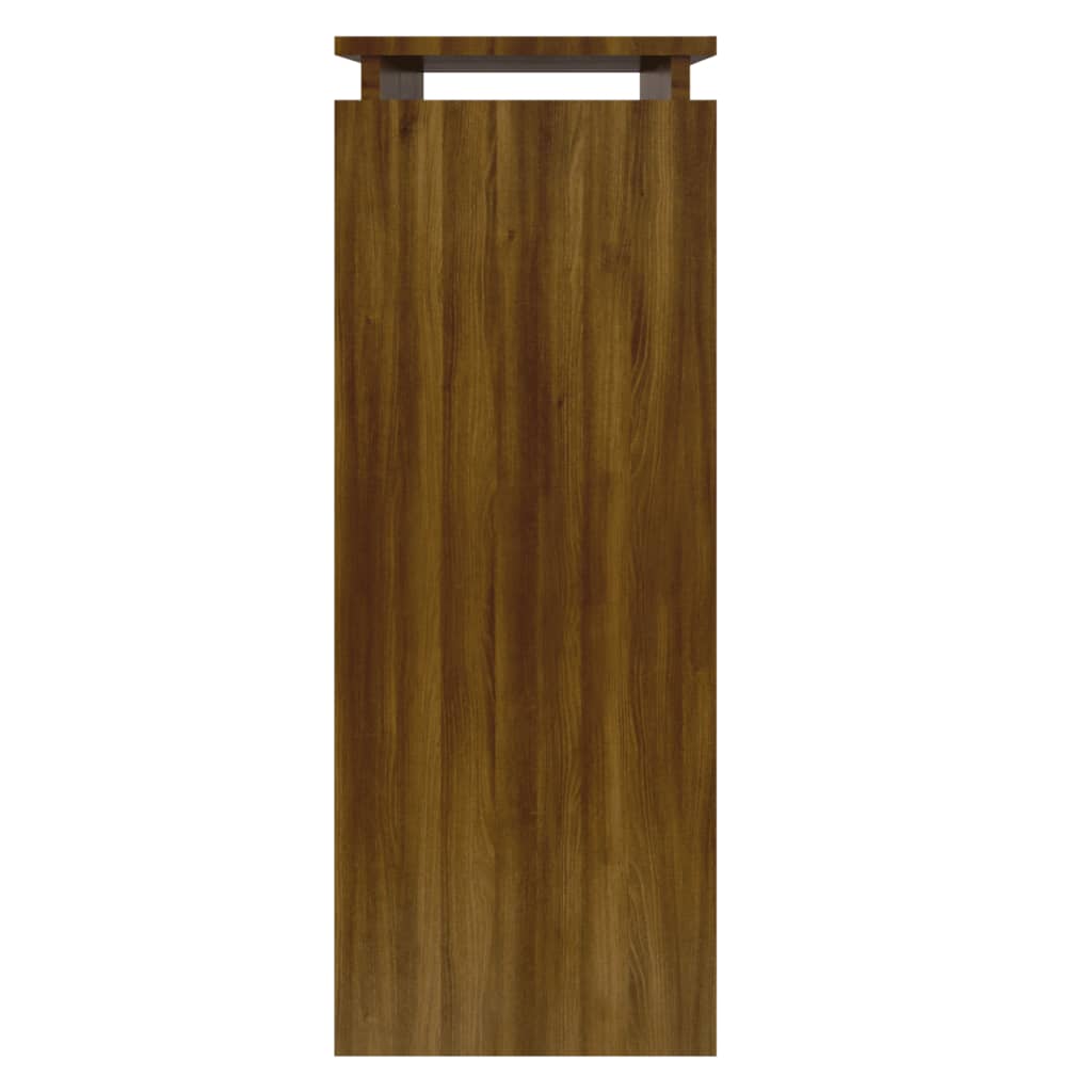 Berkfield Console Table Brown Oak 80x30x80 cm Engineered Wood