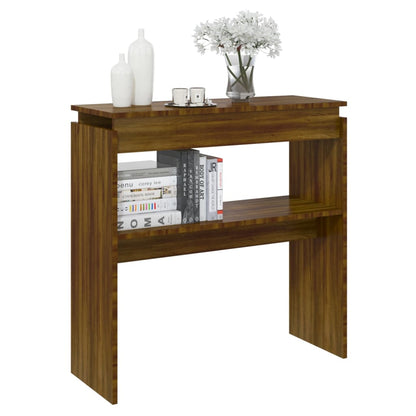 Berkfield Console Table Brown Oak 80x30x80 cm Engineered Wood