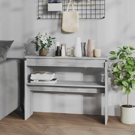 Berkfield Console Table Grey Sonoma 102x30x80 cm Engineered Wood