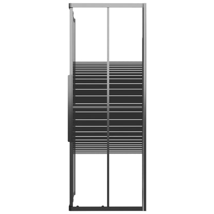 Berkfield Stripe Shower Cabin ESG 80x70x180 cm Black