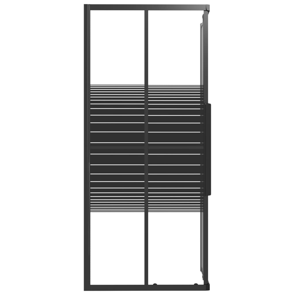 Berkfield Stripe Shower Cabin ESG 80x70x180 cm Black