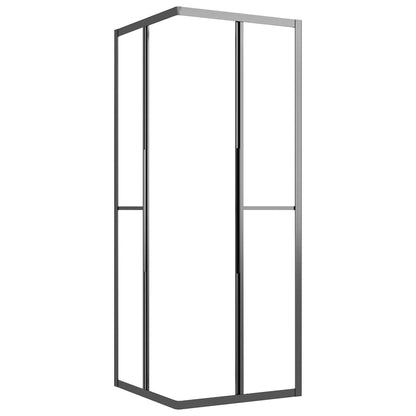 Berkfield Shower Cabin Frosted ESG 80x80x180 cm Black