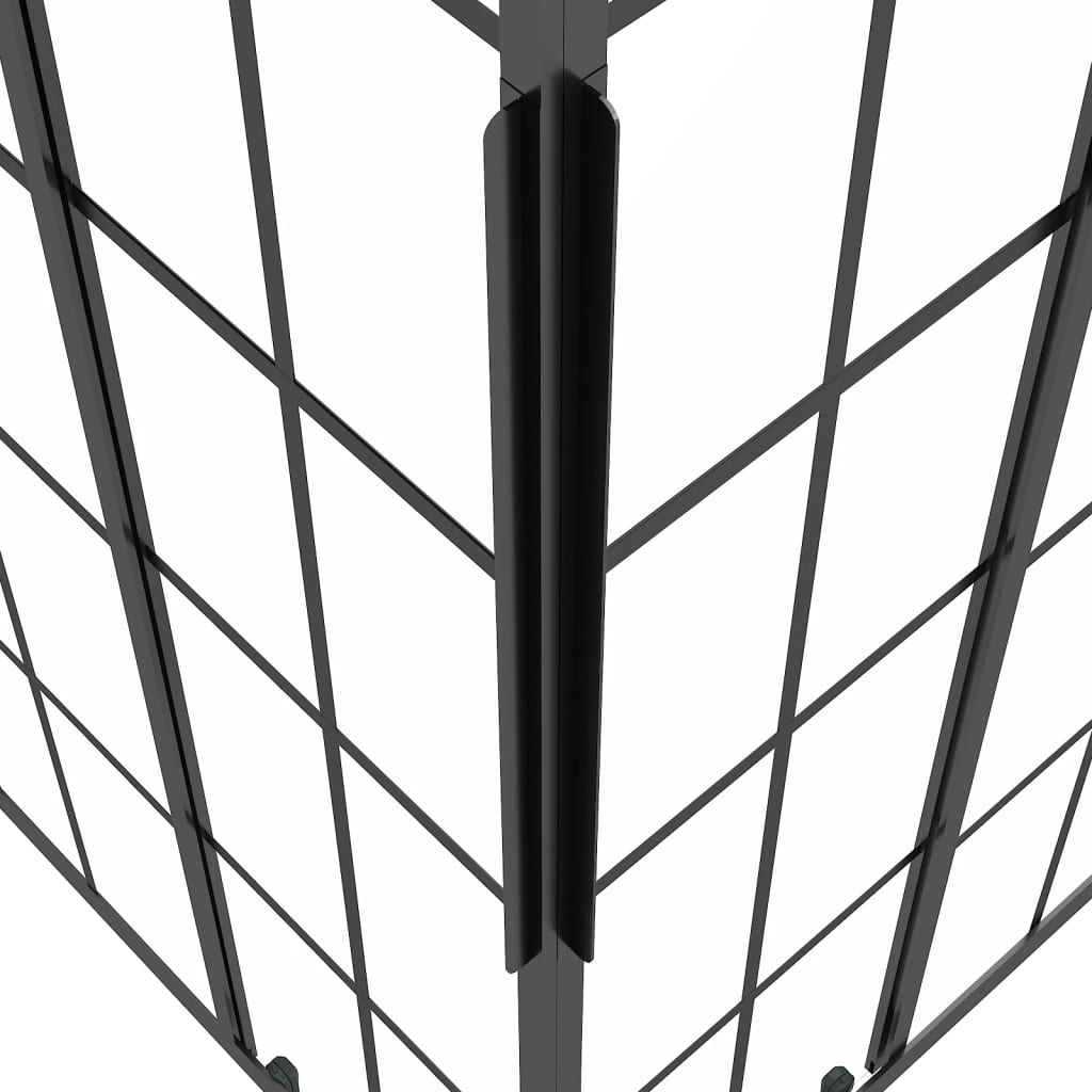 Berkfield Shower Cabin Frosted ESG 80x70x180 cm Black