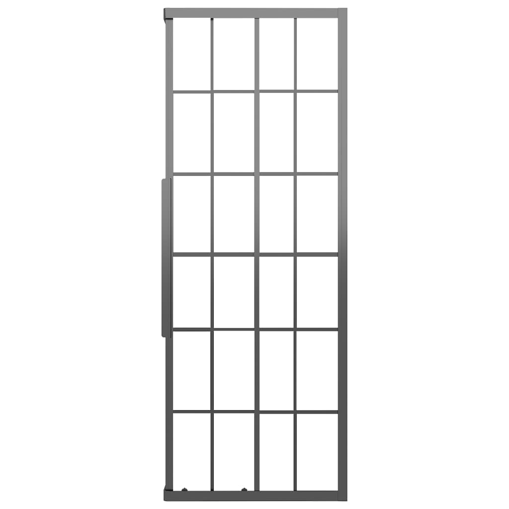 Berkfield Shower Cabin Frosted ESG 90x70x180 cm Black