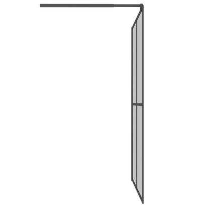 Berkfield Walk-in Shower Screen 140x195 cm Dark Tempered Glass