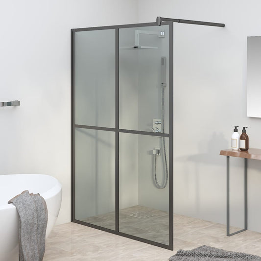 Berkfield Walk-in Shower Screen 140x195 cm Dark Tempered Glass