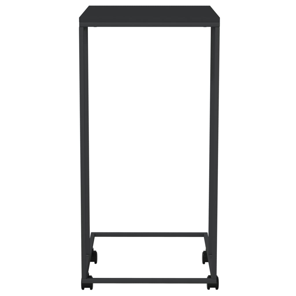 Berkfield Side Table with Wheels Black 40x30x63.5 cm Engineered Wood