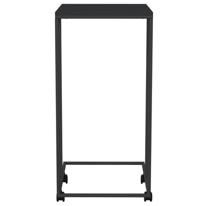 Berkfield Side Table with Wheels Black 40x30x63.5 cm Engineered Wood