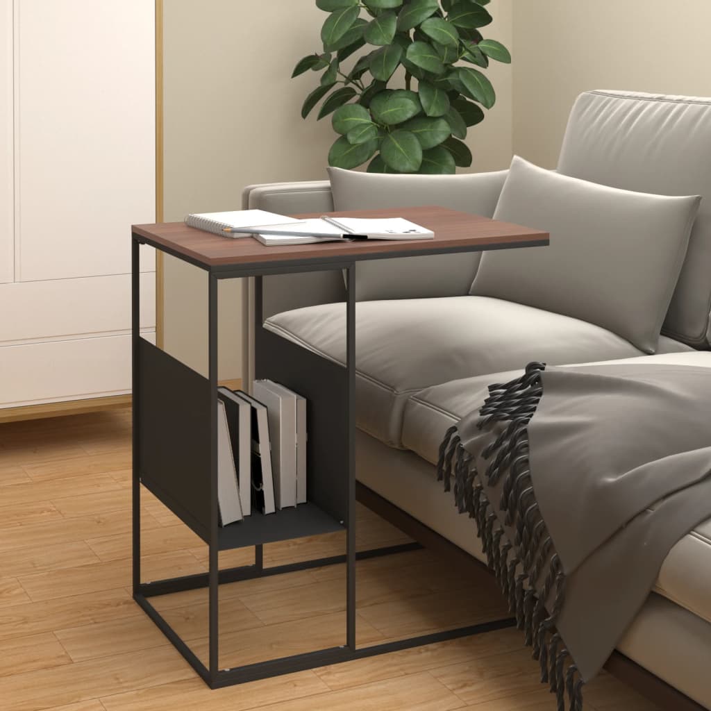 Berkfield Side Table Black 55x36x59.5 cm Engineered Wood