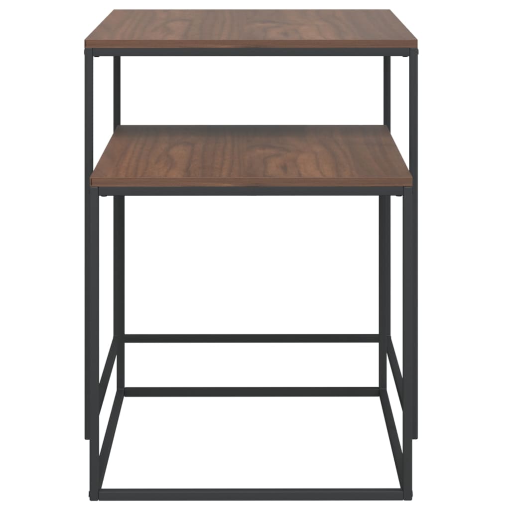 Berkfield Coffee Table Set 2 pcs Engineered Wood and Metal