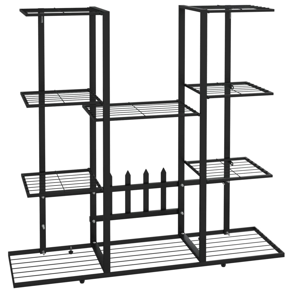 Berkfield Flower Stand 94.5x25x89 cm Black Iron