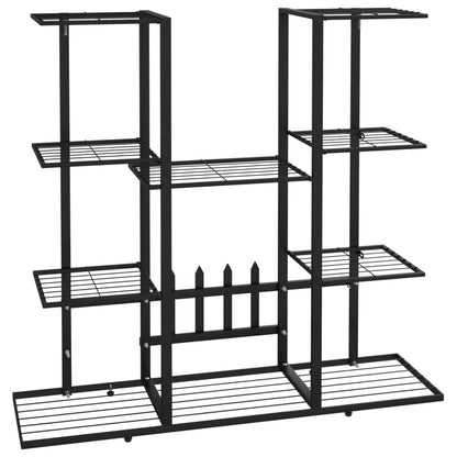 Berkfield Flower Stand 94.5x25x89 cm Black Iron