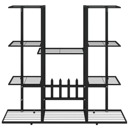 Berkfield Flower Stand 94.5x25x89 cm Black Iron