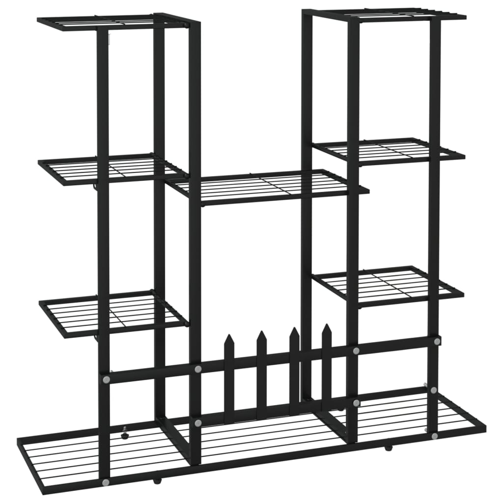 Berkfield Flower Stand 94.5x25x89 cm Black Iron
