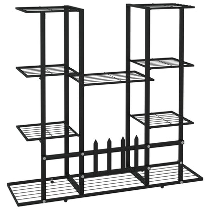 Berkfield Flower Stand 94.5x25x89 cm Black Iron