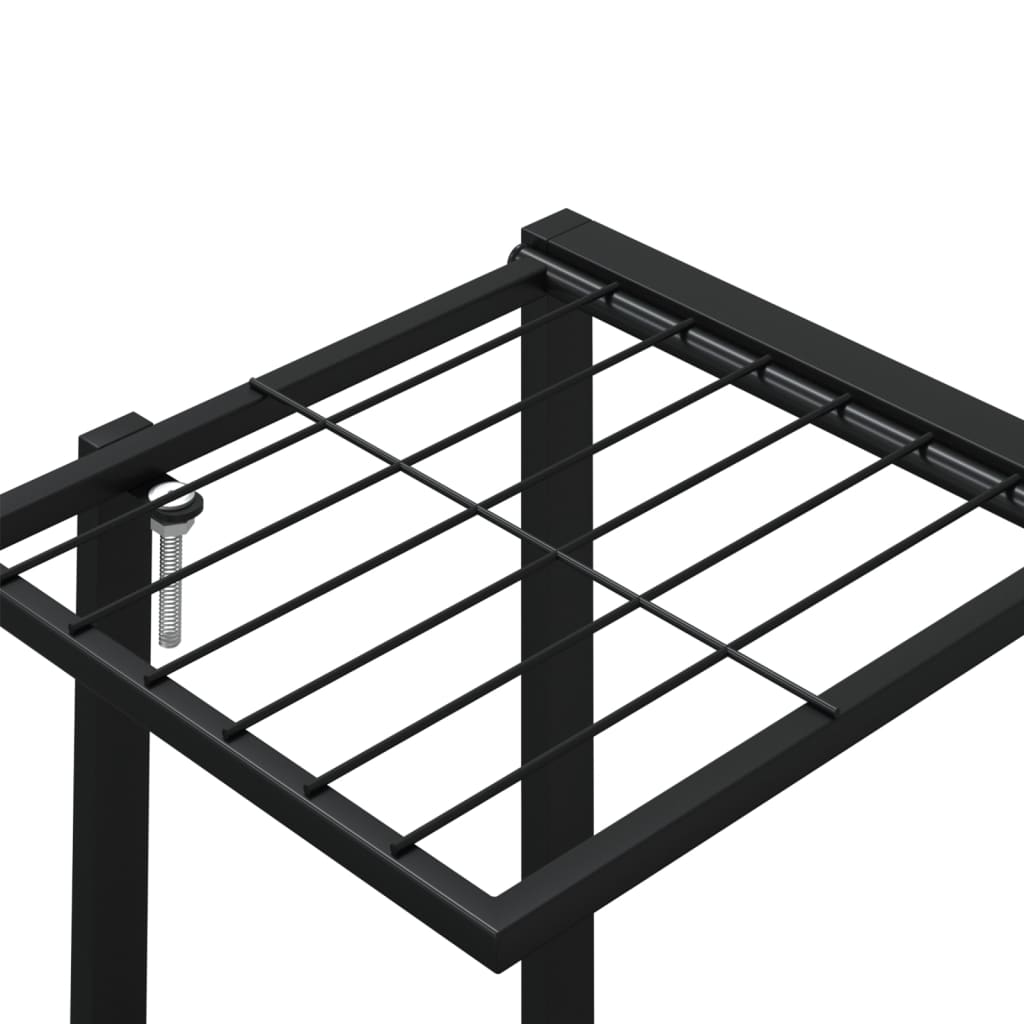 Berkfield Flower Stand 94.5x25x89 cm Black Iron
