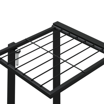 Berkfield Flower Stand 94.5x25x89 cm Black Iron