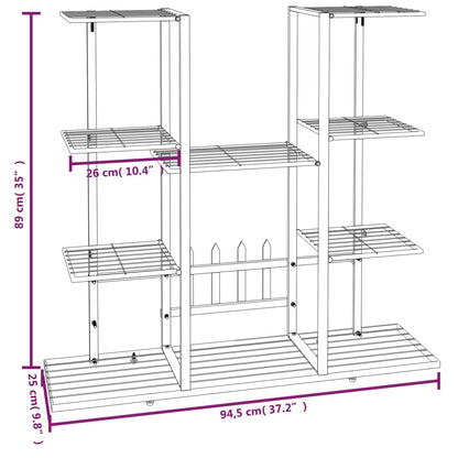 Berkfield Flower Stand 94.5x25x89 cm Black Iron