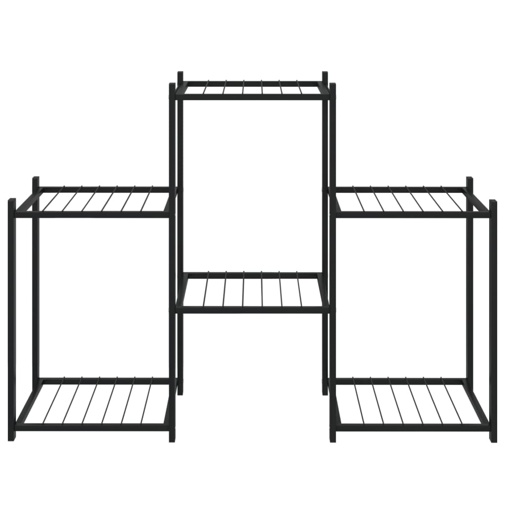 Berkfield Flower Stand 83x25x60 cm Black Iron