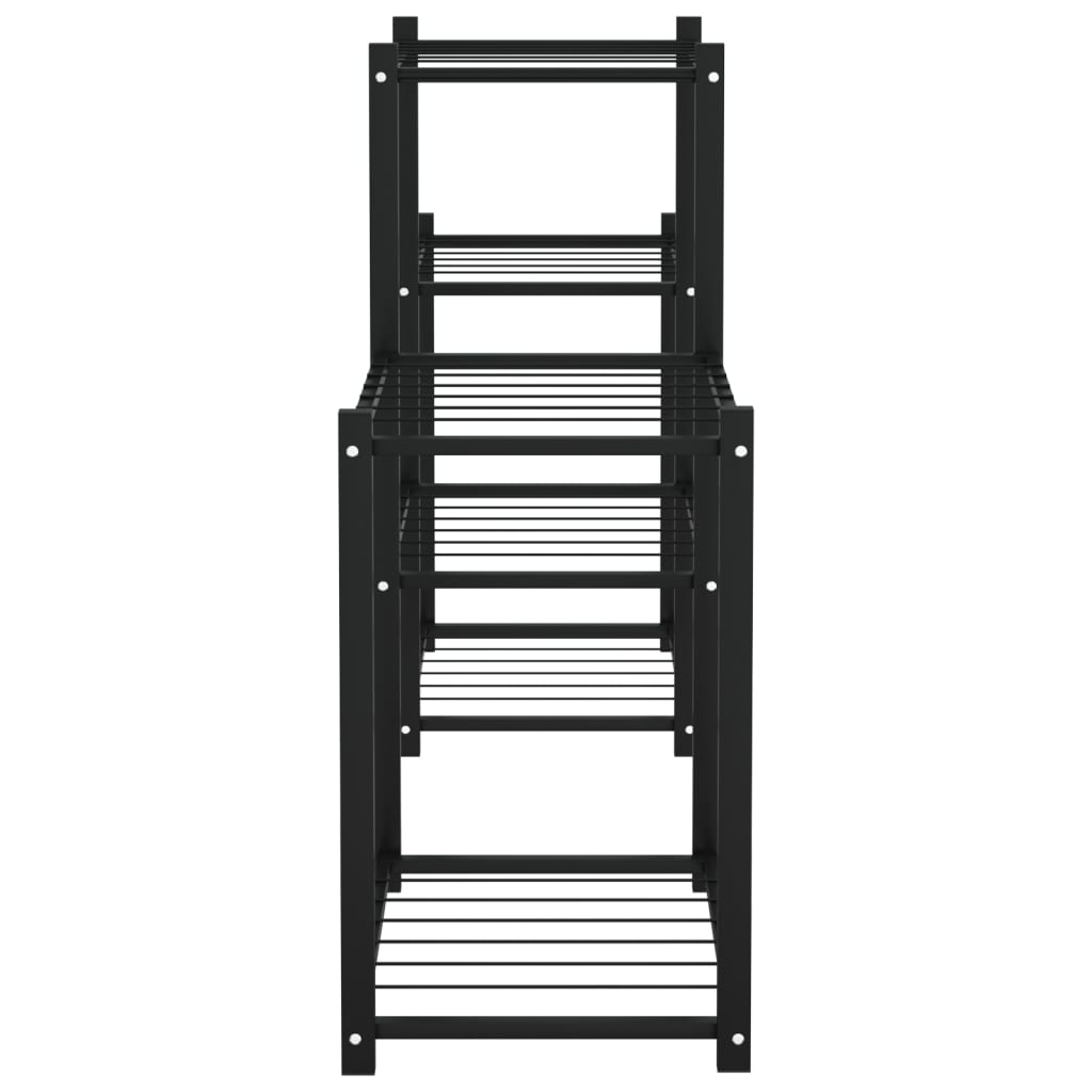 Berkfield Flower Stand 83x25x60 cm Black Iron