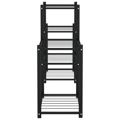 Berkfield Flower Stand 83x25x60 cm Black Iron