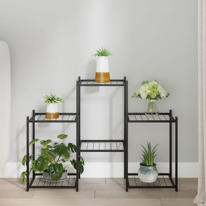Berkfield Flower Stand 83x25x60 cm Black Iron