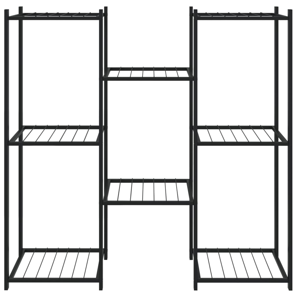 Berkfield Flower Stand 83x25x80 cm Black Iron