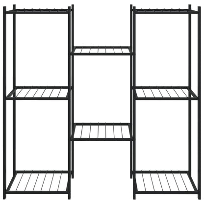 Berkfield Flower Stand 83x25x80 cm Black Iron