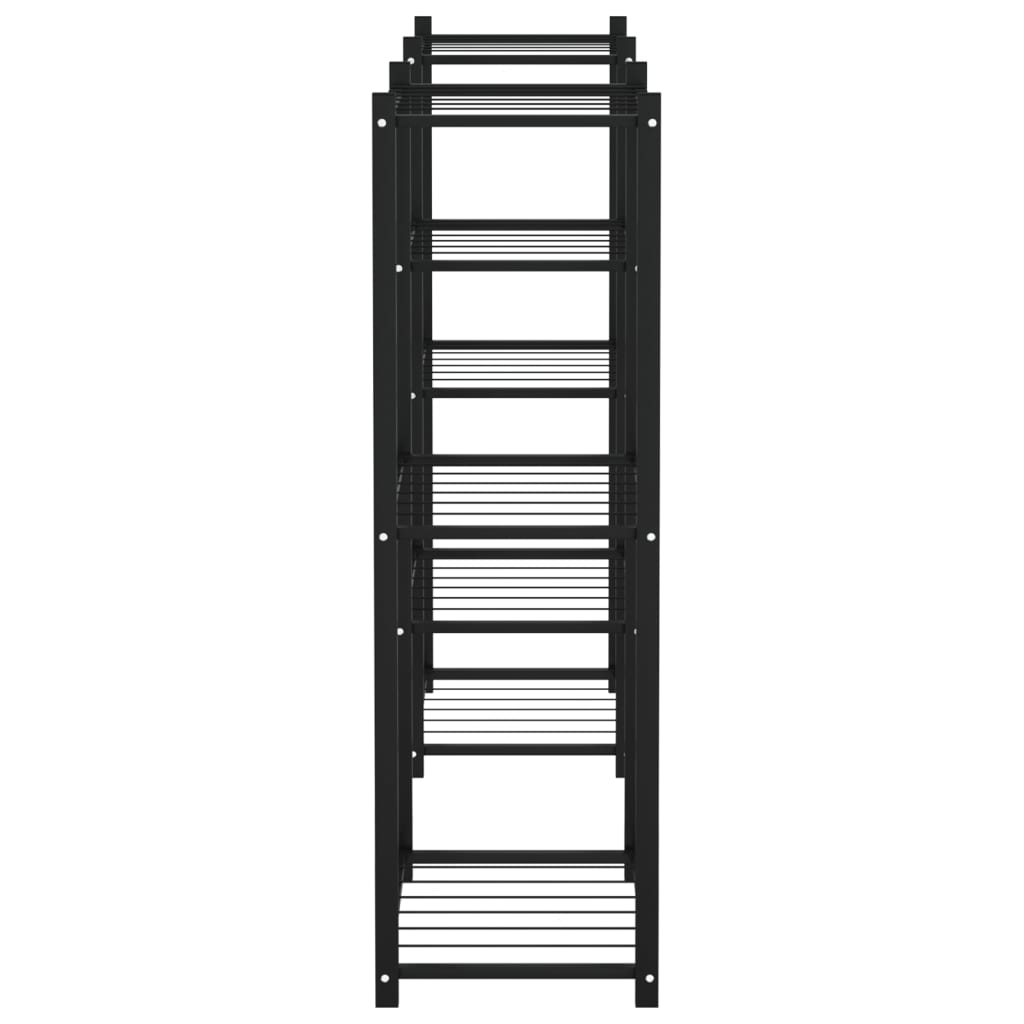 Berkfield Flower Stand 83x25x80 cm Black Iron
