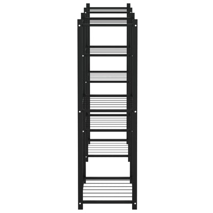 Berkfield Flower Stand 83x25x80 cm Black Iron