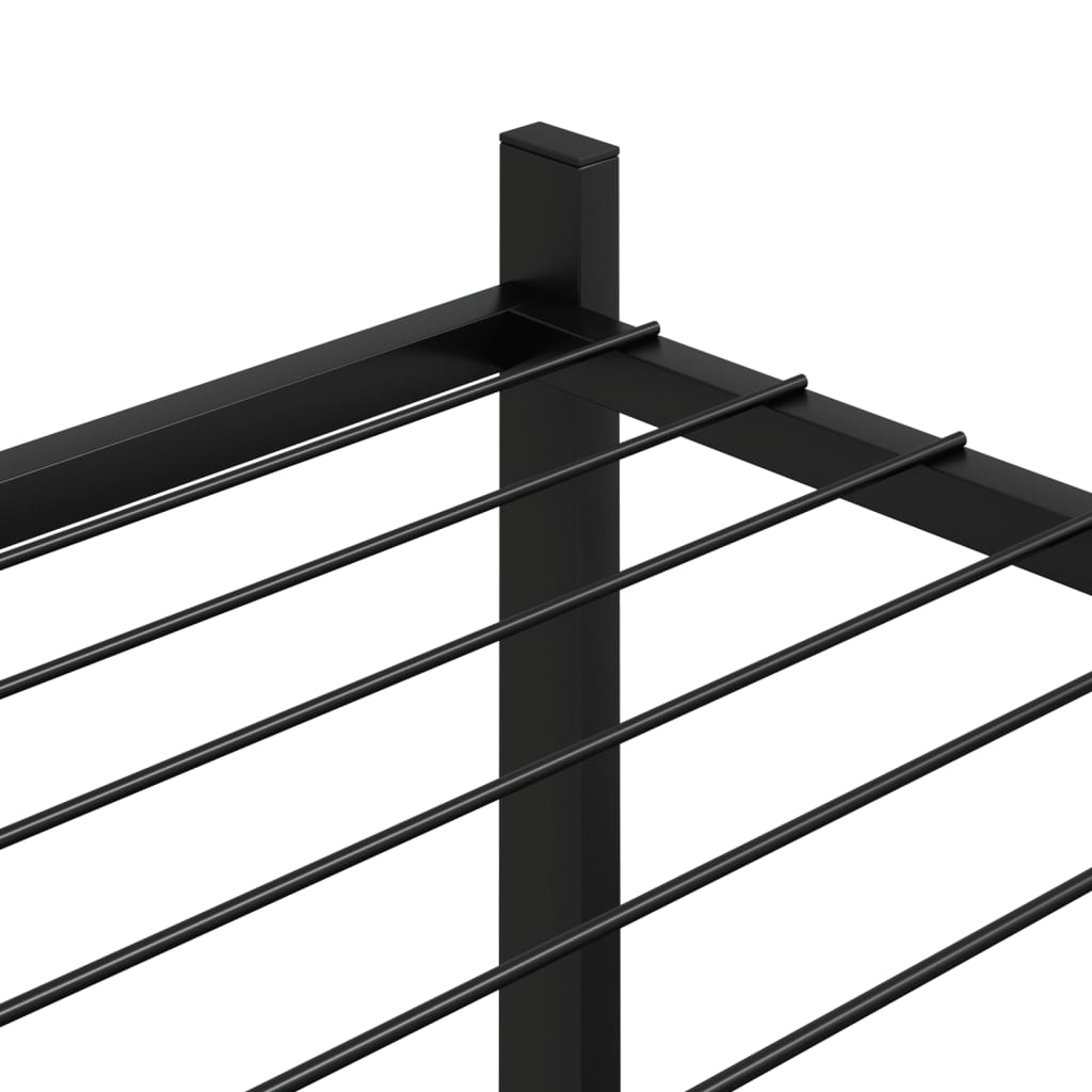 Berkfield Flower Stand 83x25x80 cm Black Iron