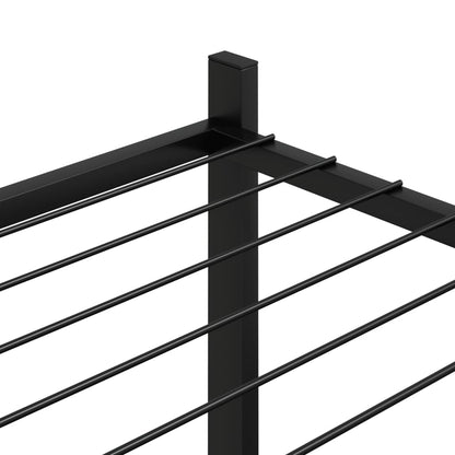 Berkfield Flower Stand 83x25x80 cm Black Iron