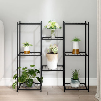 Berkfield Flower Stand 83x25x80 cm Black Iron