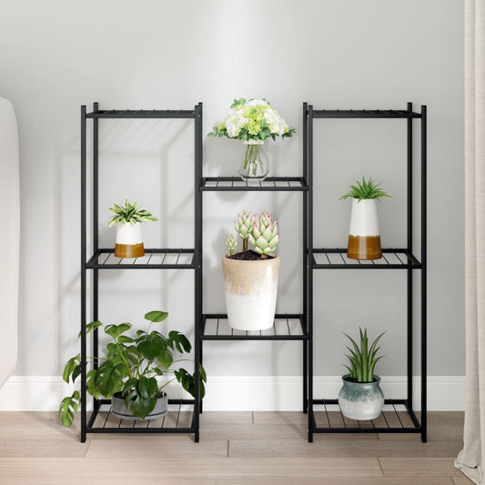 Berkfield Flower Stand 83x25x80 cm Black Iron