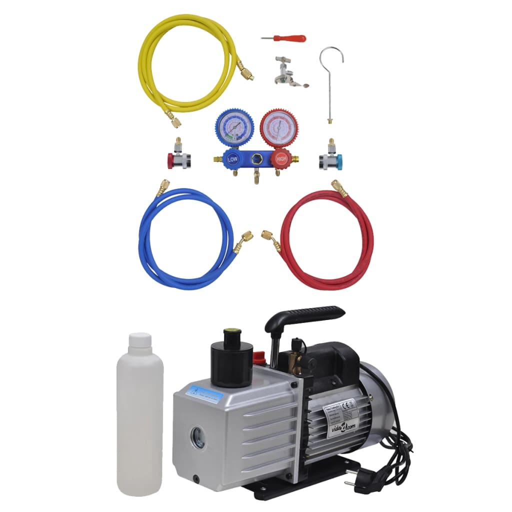 Berkfield Vacuum Pump 100 L/min with 2-way Manifold Gauge Set in Tool Kit
