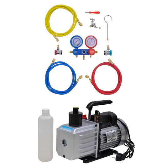 Berkfield Vacuum Pump 100 L/min with 2-way Manifold Gauge Set in Tool Kit