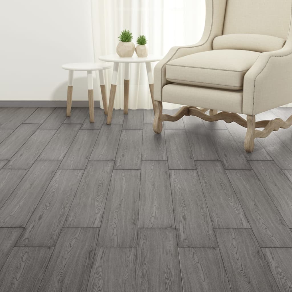 Berkfield Self-adhesive PVC Flooring Planks 2.51 m�__ 2 mm Dark Grey