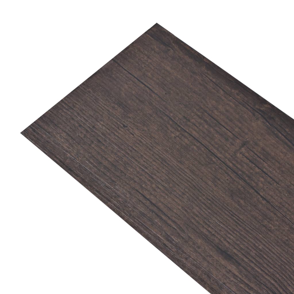 Berkfield Self-adhesive PVC Flooring Planks 2.51 m�__ 2 mm Dark Brown