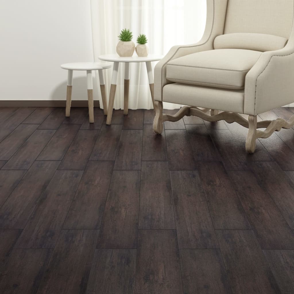 Berkfield Self-adhesive PVC Flooring Planks 2.51 m�__ 2 mm Dark Brown