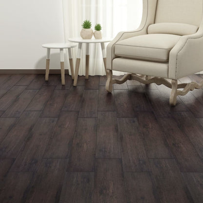 Berkfield Self-adhesive PVC Flooring Planks 2.51 m�__ 2 mm Dark Brown