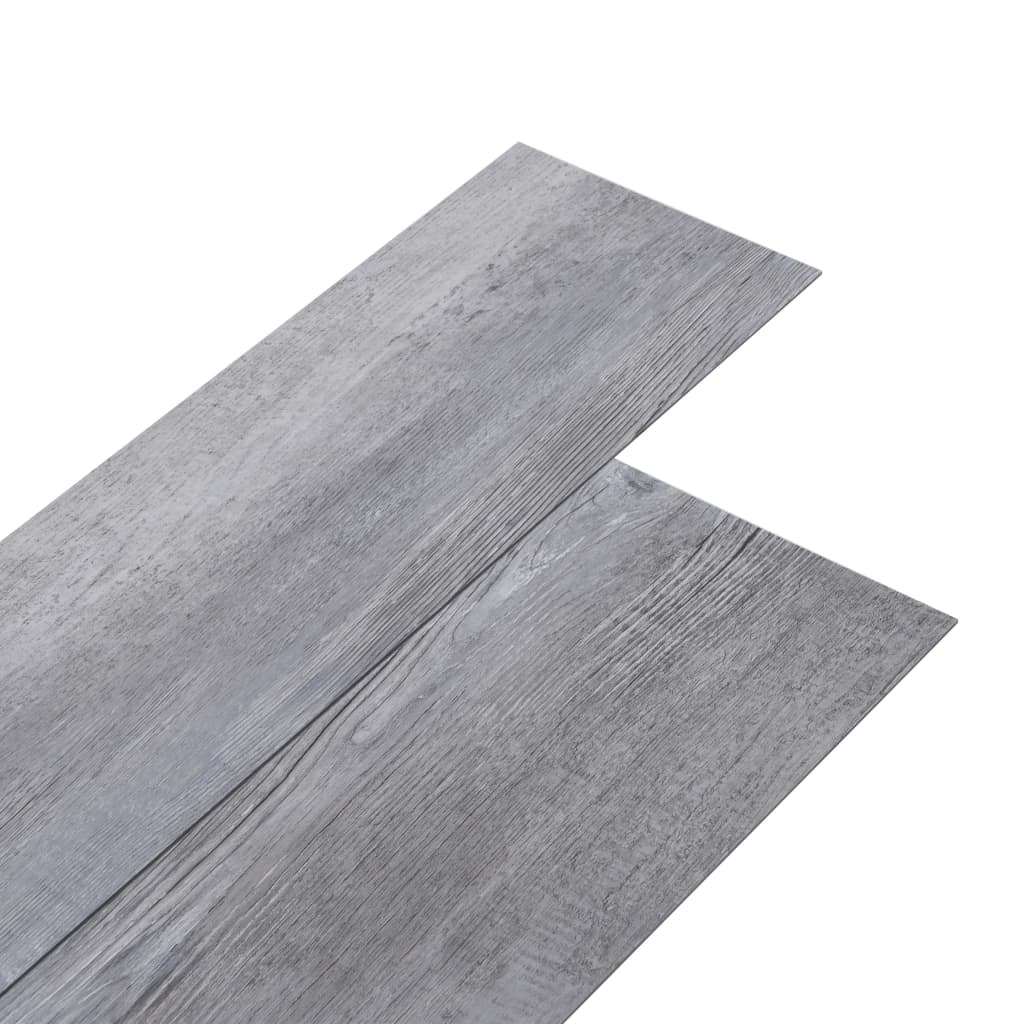 Berkfield Self-adhesive PVC Flooring Planks 2.51 m�__ 2 mm Matt Wood Grey