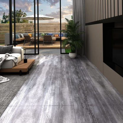 Berkfield Self-adhesive PVC Flooring Planks 2.51 m�__ 2 mm Matt Wood Grey