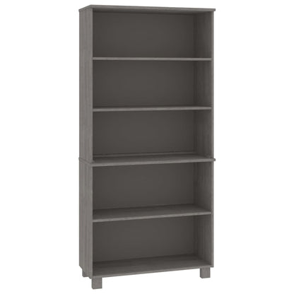 Berkfield Highboard HAMAR Solid Wood Pine Light Grey