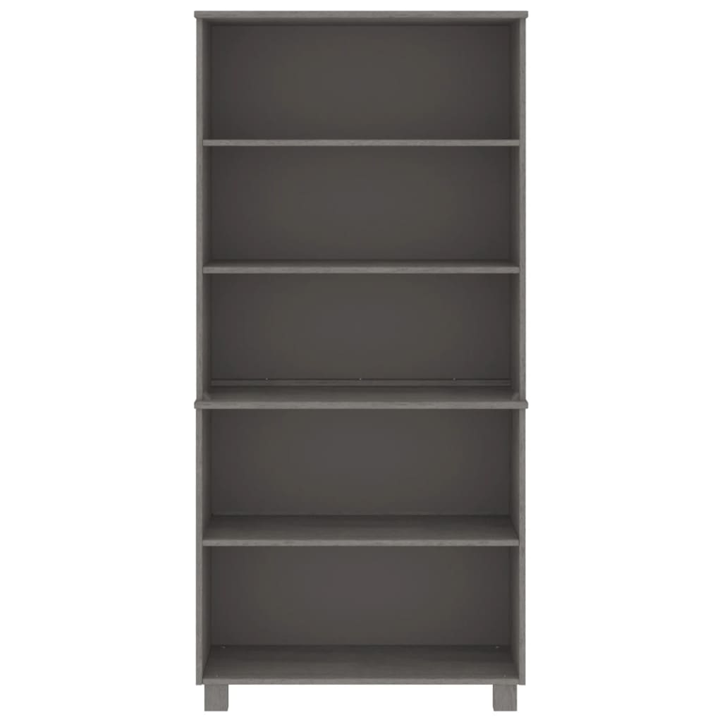 Berkfield Highboard HAMAR Solid Wood Pine Light Grey