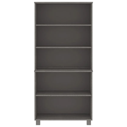 Berkfield Highboard HAMAR Solid Wood Pine Light Grey