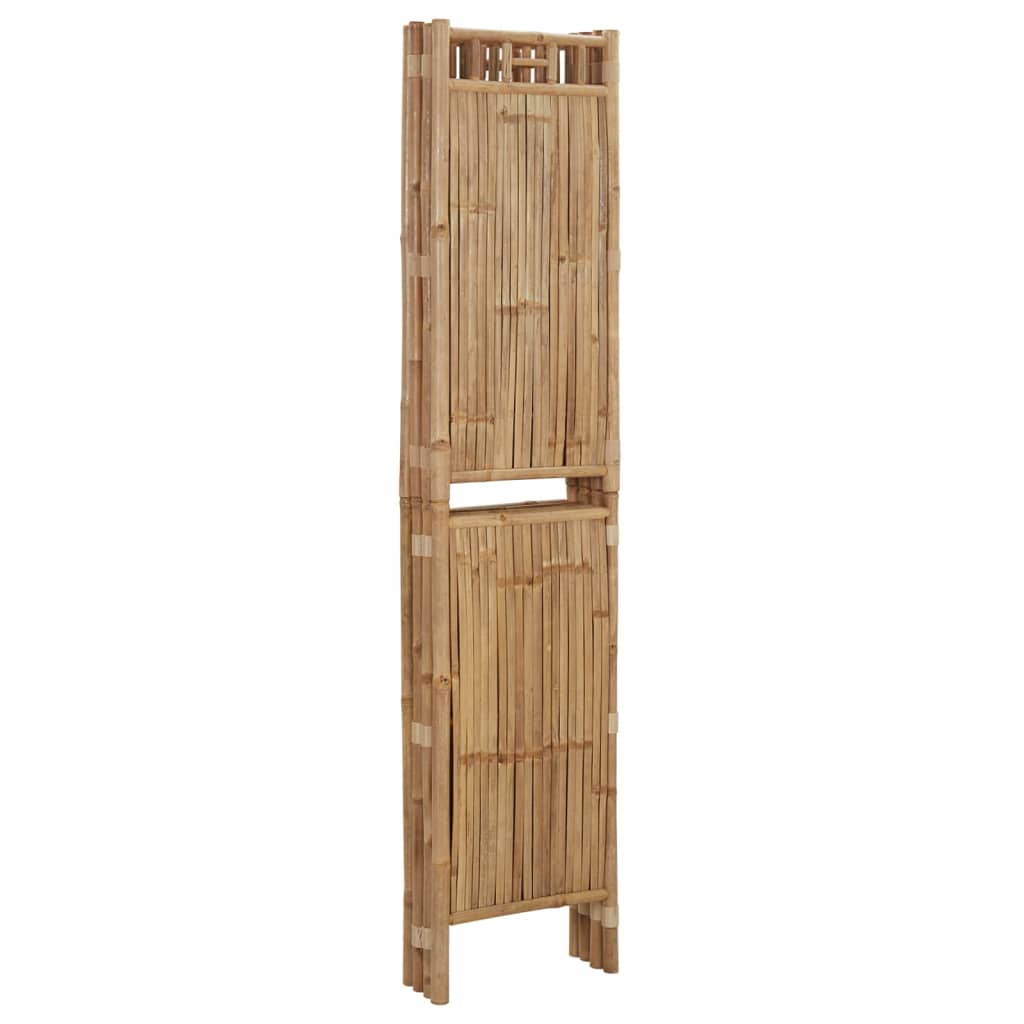 Berkfield 4-Panel Room Divider Bamboo 160x180 cm
